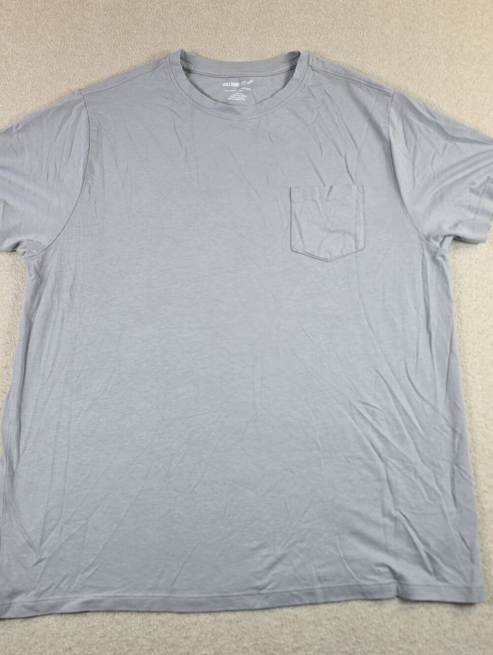 William Rast Mens XL Gray Pocket T Shirt Pima Cotton Modal Stretch Soft Peru